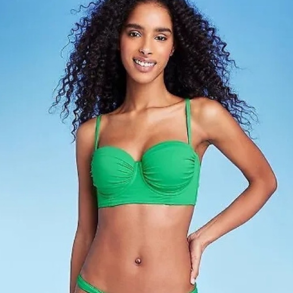 Shade & Shore Women's Light Lift Shirred Cup Bikini Top